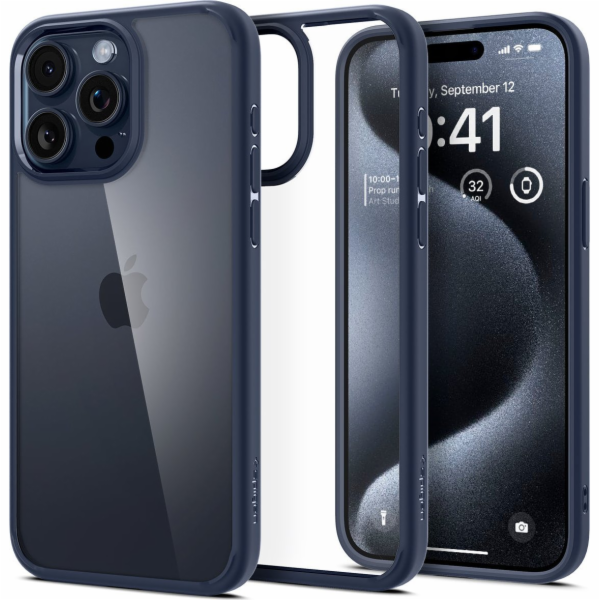 Spigen Ultra Hybrid, tmavě modrá - iPhone 15 Pro Max
