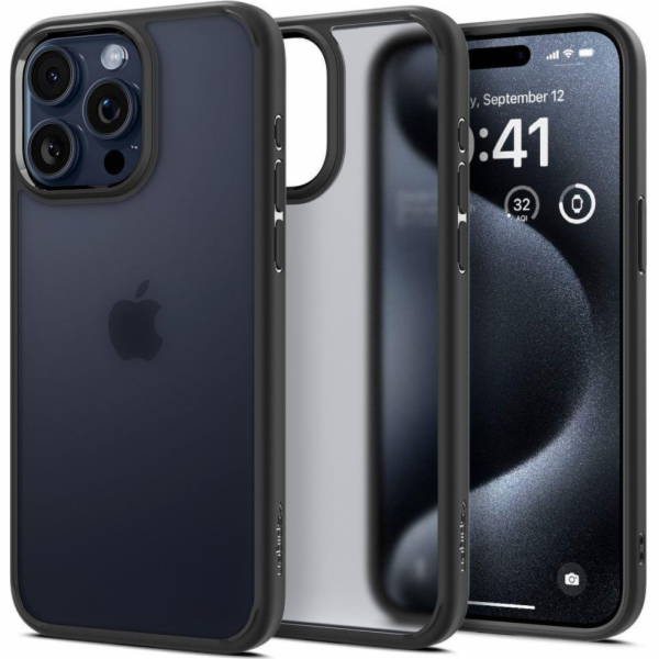 Spigen Ultra Hybrid, mrazuvzdorná černá - iPhone 15 Pro Max
