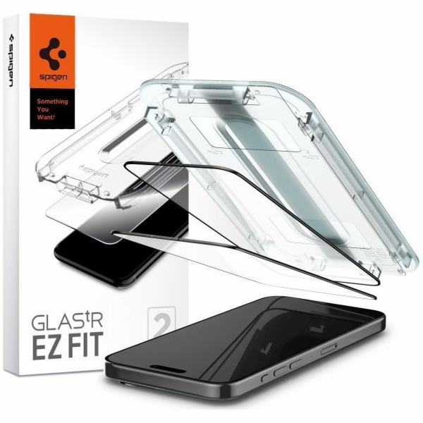 Spigen Spigen Glass tR EZ Fit 2 kusy, FC Black - iPhone 1...