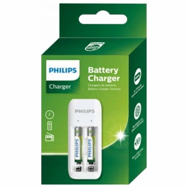 Philips Nabíječka baterií + 2xAA 700mAh, USB kabel