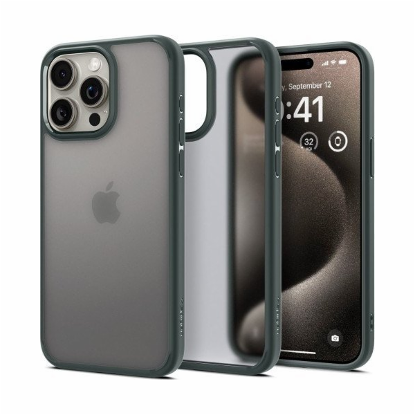 Spigen Ultra Hybrid, mrazuvzdorná zelená - iPhone 15 Pro Max