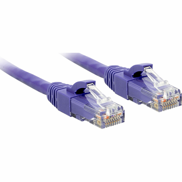 Lindy RJ-45/RJ-45, kat. 6, U/UTP, fialový, 2 m (48123)