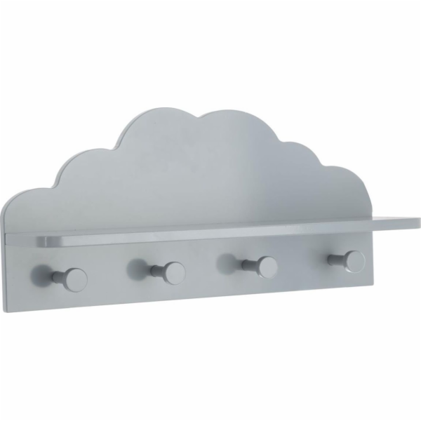Atmosphera Nástěnný věšák s poličkou Gray Cloud
