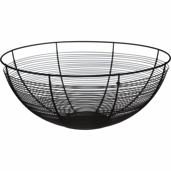 5five Černý KOVOVÝ koš 32 cm Na ovoce a zeleninu Tác