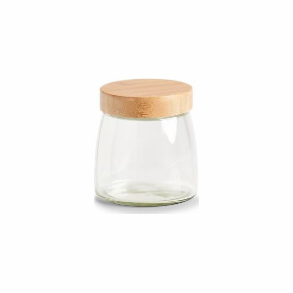 Zeller Sklenice s bambusovým víkem, 1000 ml, 12,5 x 13 cm