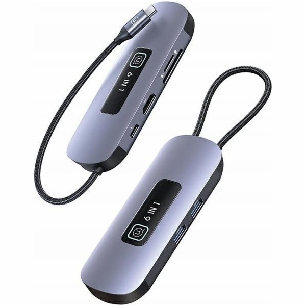 Usams USB HUB USAMS Adaptérový HUB 6v1 2xUSB 3.0/TF/SD/US...