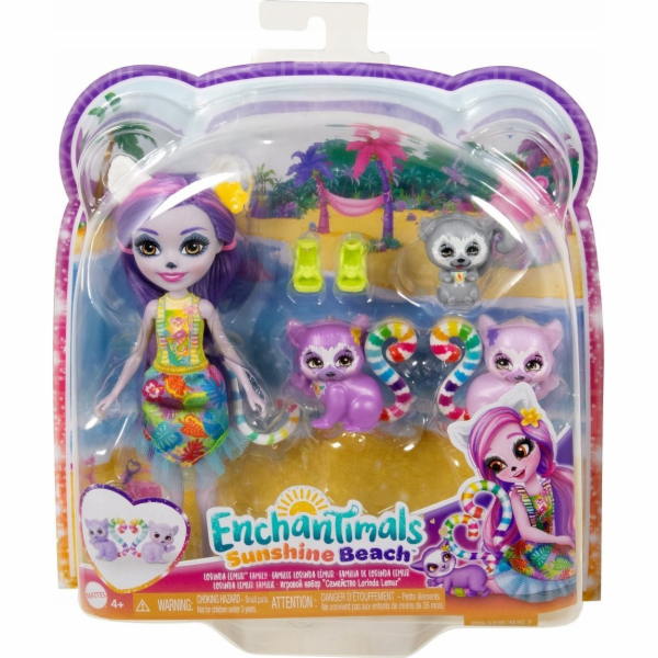 Mattel Panenka Enchantimals + zvířecí figurky Lemurská ro...