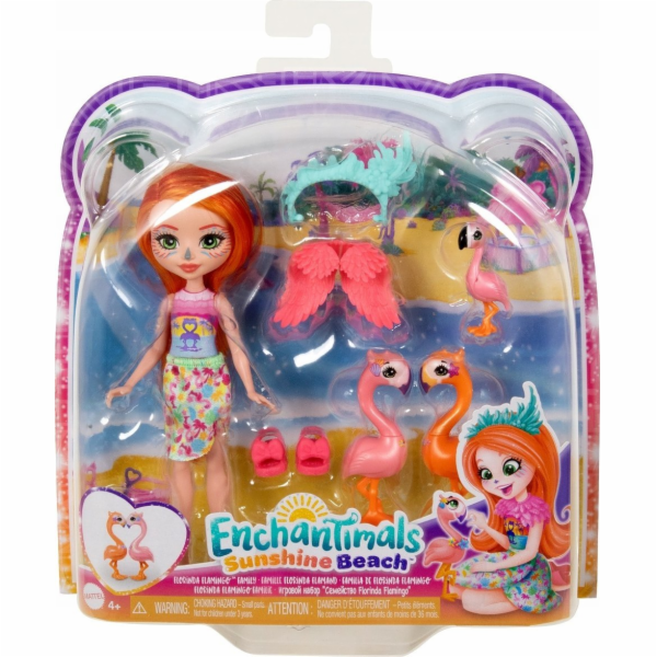 Mattel Enchantimals Panenka Plameňák Florinda + 3 zvířátka