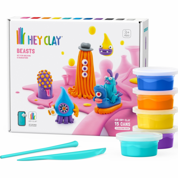 Tm Toys Plastelíny Hey Clay Bestie 15 plechovek
