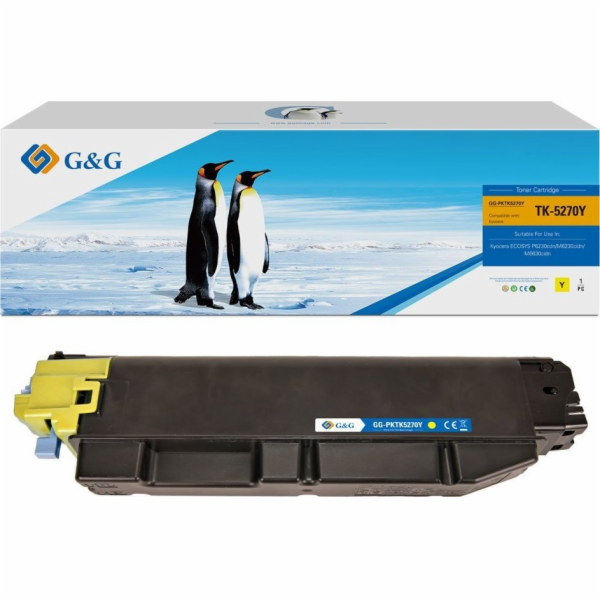 G&G Toner Toner kompatibilní s Kyocera TK5270Y, NT-PKTK52...