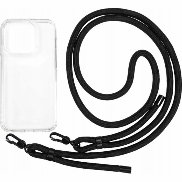 MOBILE ORIGIN Pouzdro Lanyard, průhledné - iPhone 15 Pro
