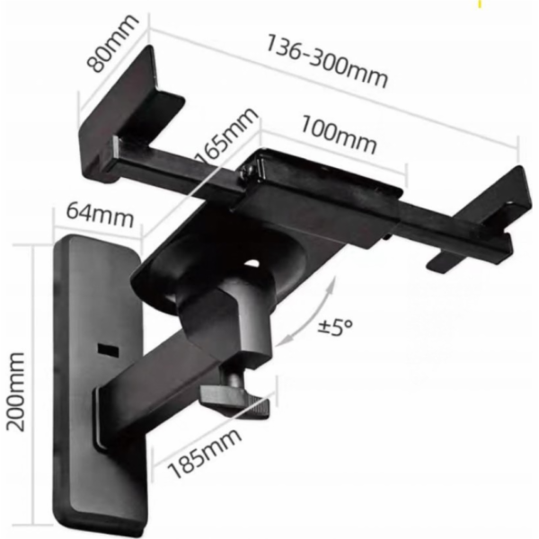 Art DRŽÁK REPRODUKTORŮ ART upínací černý 20kg 2 ks. G-10