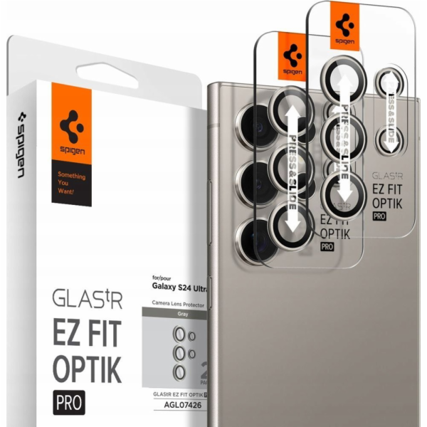 Spigen Spigen Glass tR EZ Fit Optik Pro 2 ks, šedá - Sams...