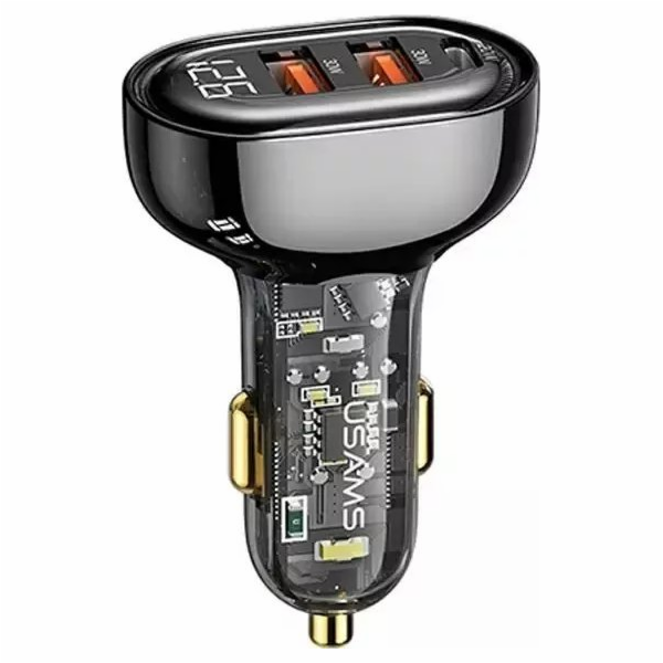 Usams Nabíječka Nabíječka do auta USAMS 2xUSB+1xUSB-C 80W...