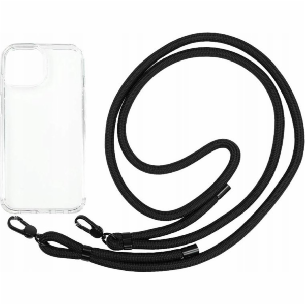 MOBILE ORIGIN Pouzdro Lanyard, průhledné - iPhone 15