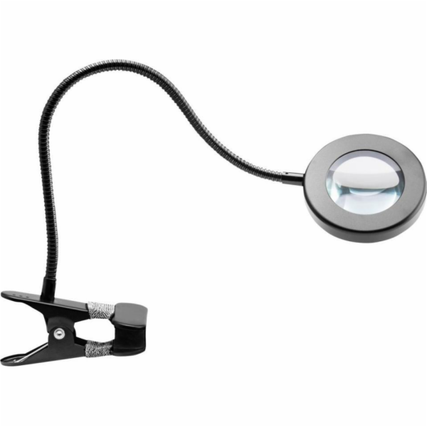 Activeshop LED stolní zvětšovací lampa s hadím kruhem, černá