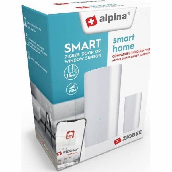 Alpina - Inteligentní senzor otevírání oken, síť Zigbee