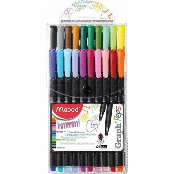 Maped Fineliner GRAPH PEPS 20 ks v pouzdře 749151 MEPED 0...