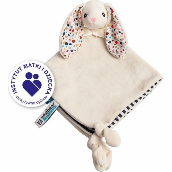 Whisbear Whisbear DouDou deka s plyšovým králíčkem bílá