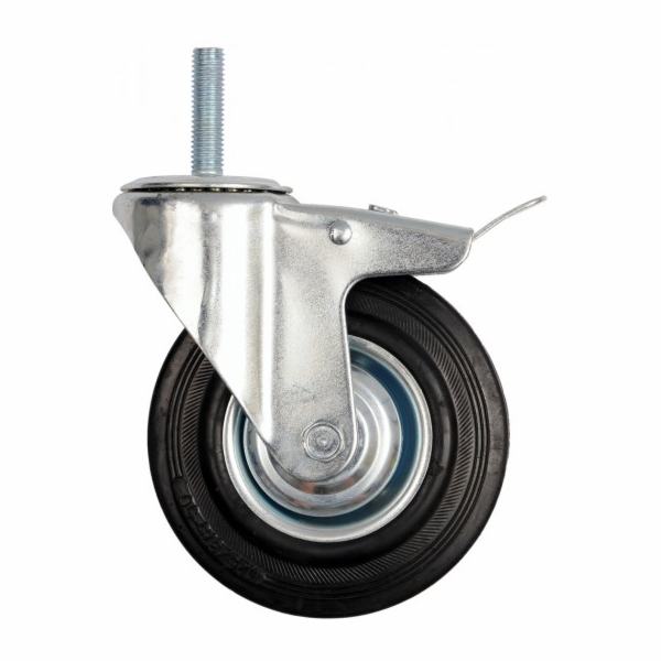 Vorel Otočné kolečko s černou gumou, brzdou a závitovým č...