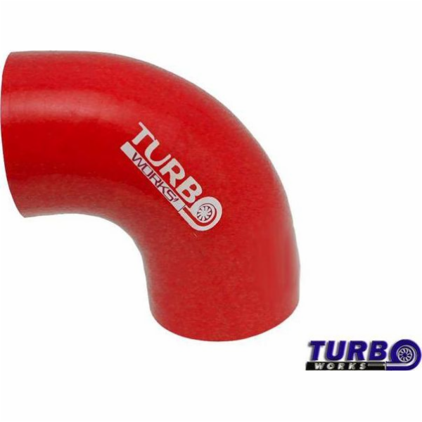 TurboWorks Koleno 90 stupňů TurboWorks červené 76 mm