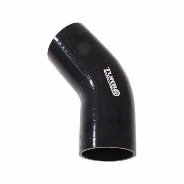 TurboWorks Koleno 45 stupňů TurboWorks černé 76 mm