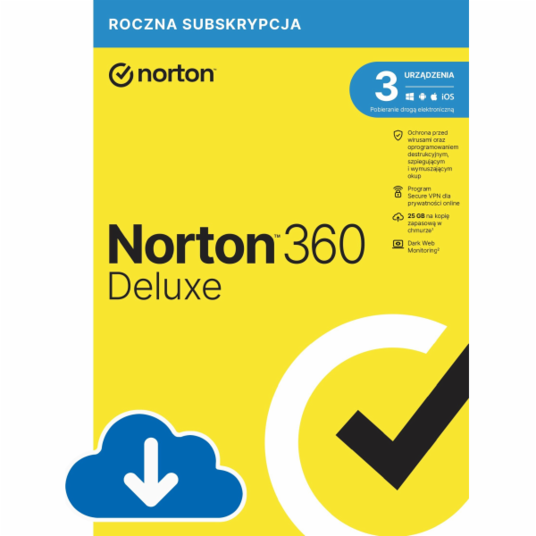 Norton 360 Deluxe pro 3 zařízení na 12 měsíců (21408143)