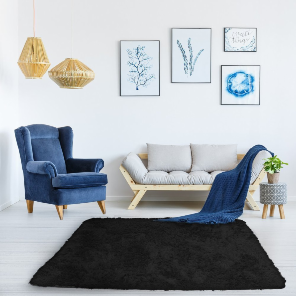 Strado Koberec Shaggy Strado 120x170 BlackSky do obývacíh...
