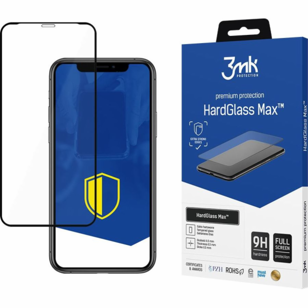 3MK Apple iPhone Xr/11 černý - 3mk tvrdé sklo Max