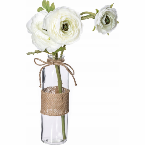 Atmosphera Umělé květiny ve skleněné váze CAMELIA, 39,5 cm