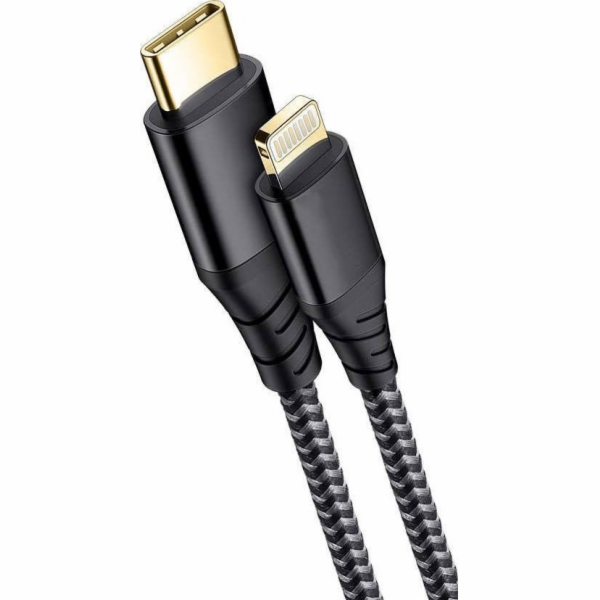 NoName USB kabel USB-C - Lightning 1,2 m šedý (5901924963...