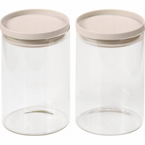 Kesper Sada dvou skleněných úložných nádob 10 x 15 cm, Ke...