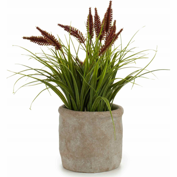 Ibergarden Umělá tráva v betonovém květináči, 30 cm