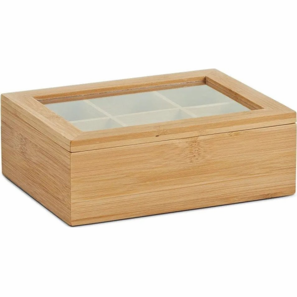 Zeller Bambusová krabička na čaj - 6 přihrádek, ZELLER