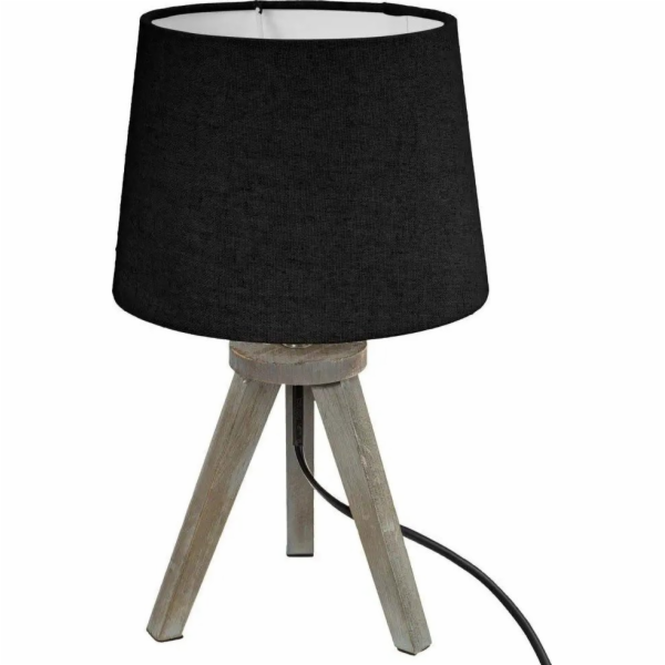 Atmosphera Stolní lampa MINI NOIR, dřevěné nohy, 30 cm