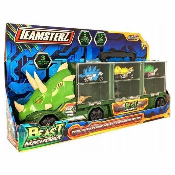 HTI Transportní auto Triceratops DINO se závodními autíčk...