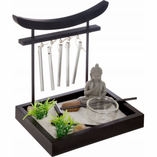 Atmosphera Dekorace Buddha a zvony ZEN GARDEN, 15 x 12 x ...