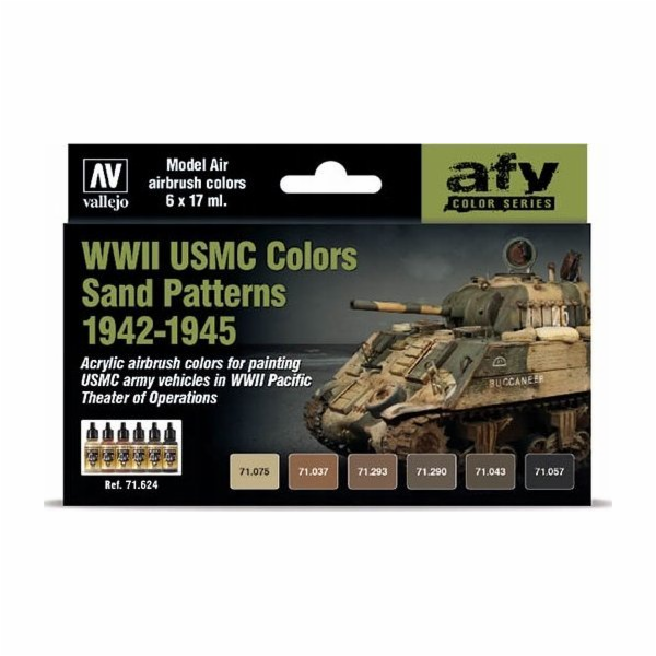 Vallejo Vallejo: AFV - WWII USMC Colors Sand Patterns 6x17