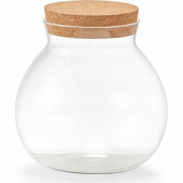 Zeller Objemná sklenice s korkem, 1050 ml