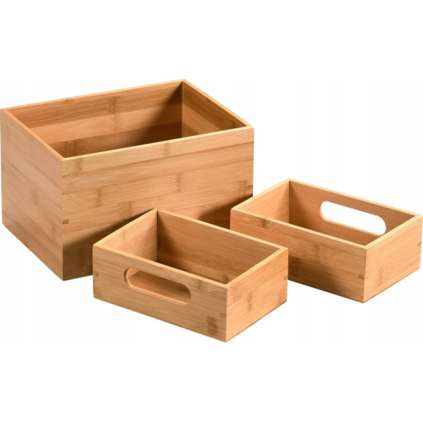 Kesper Sada 3 úložných boxů bambus, Kesper