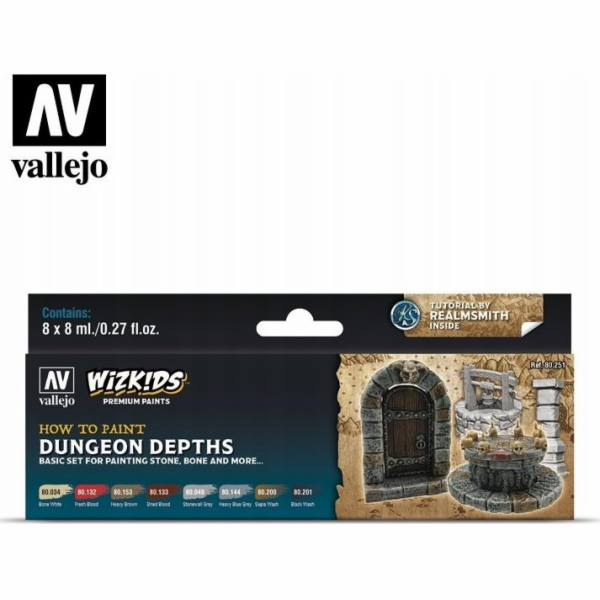 Vallejo Vallejo: Wizkids - Hloubky jeskyně 8x8 ml