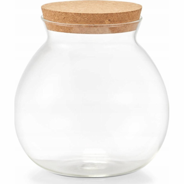 Zeller Objemná sklenice s korkem, 1700 ml