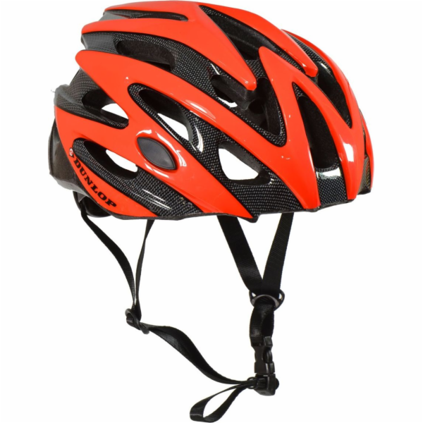 Dunlop Nastavitelná cyklistická helma, červená s LED diod...