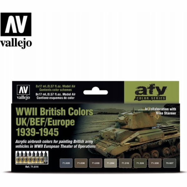 Vallejo Vallejo: AFV - WWII British Colors UK/BEF/Eur 8x17