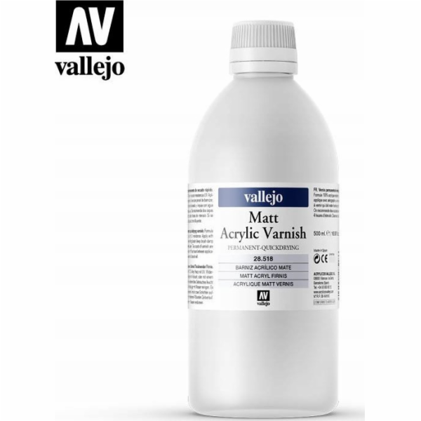 Vallejo Vallejo: Matný akrylový lak 500ml