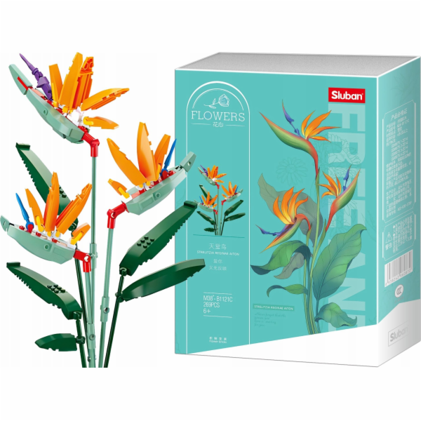 Gazelo Blocks Sluban Flowers 269 ks Strelitzia 192956 Gazelo