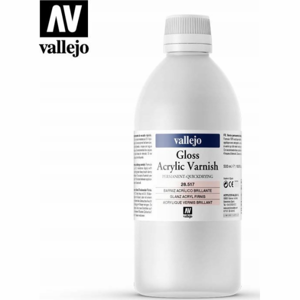 Vallejo Vallejo: Lesklý akrylový lak 500ml