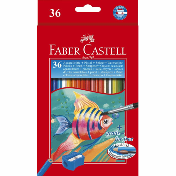 Faber-Castell Akvarelové tužky se štětcem 36 barev Faber-...