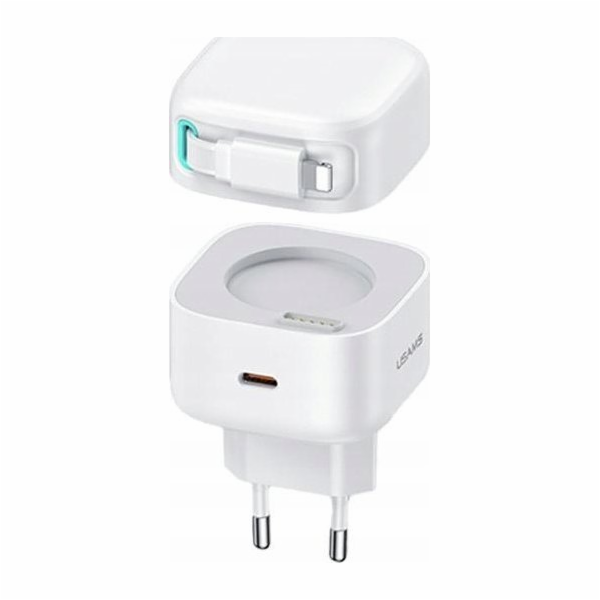 Usams Nabíječka US-CC202 USB-C do zásuvky + kabel Lightni...