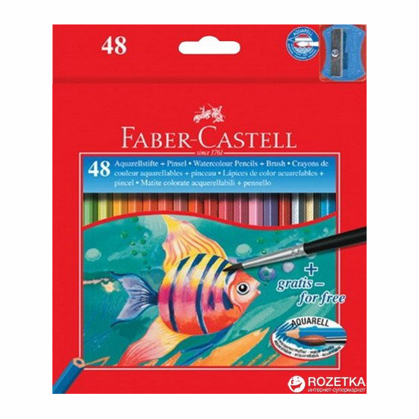 Faber-Castell Akvarelové tužky se štětcem 48 barev Faber-...